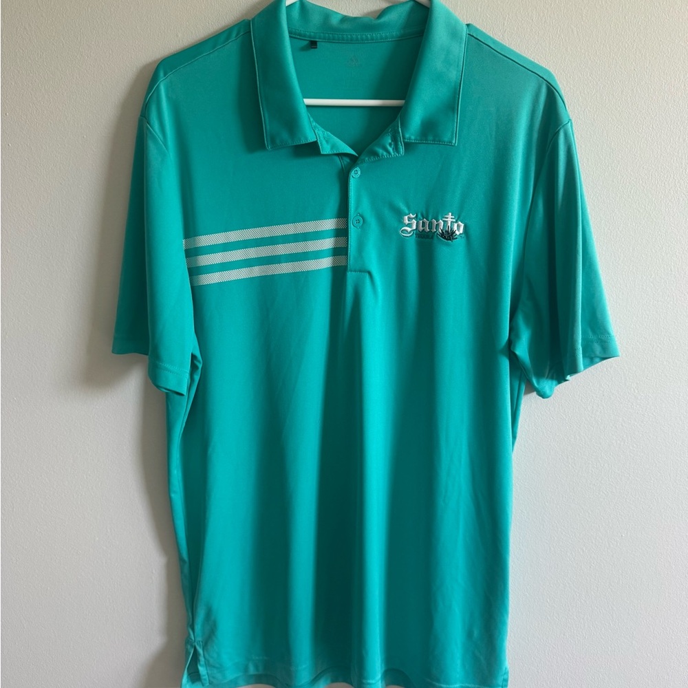 Men's Teal Adidas Polo Shirt